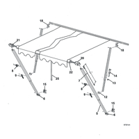 Carefree Spring Assm Non-Cam End For 8' To 18' Awn. R00923WHT