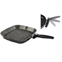 StoneRock Grill 28cm w/Foldable Handle Aluminium Non-Stick. SRG-28