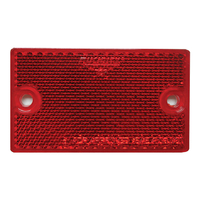 Coast Rectangular Screw Mount Reflector Red. 47003R