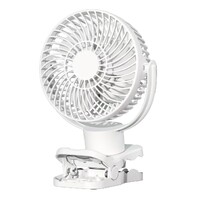 White USB Portable Camping Fan with LED Light and Remote Control