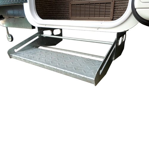 Coast Single Pull-Out Caravan Step - Galvanized Steel 530mm