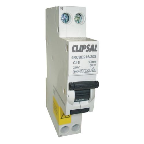 Clipsal Circuit Breaker (New) W/Earth Leakage. (OLD CLI4RCBE216/30S) - CLIMX9R3116