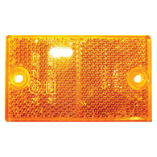 Coast Rectangular Screw Mount Reflector Amber. 47003A