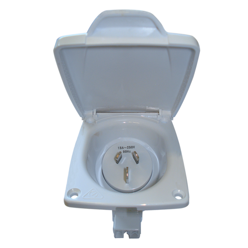 Power Inlet Socket 15A In White .IL15