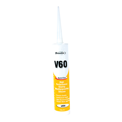 V60 Silicone Sealant Non-Acetic 300gm Tube Grey.315670 / 30840214