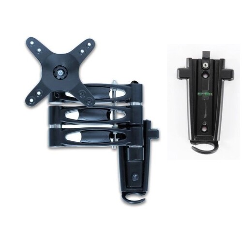 Triple arm LCD caravan RV TV bracket with 2 mounting brackets